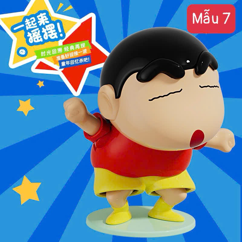 Shin Bút Chì Shin Chan Đồ Chơi Vặn Cót Shin Chạy Bằng Cót Bò Ủn Mông Lắc Đầu Đạp Xe Crawling Crayon-PUPU HOUSE