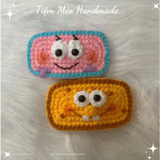 [Ảnh Thật +Sẵn hàng] Kẹp Tóc Bọt Biển Len Handmade