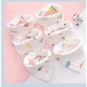 Set 5 yếm xô ORGANIC 6 lớp có cúc bấm siêu thấm siêu cute cho bé HC06 3SBABY