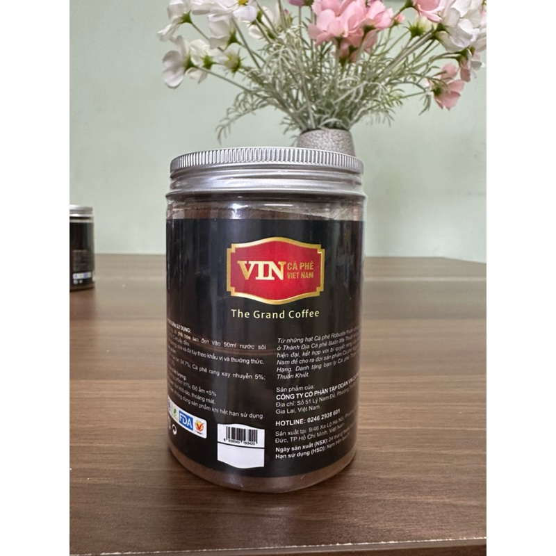 Cà Phê Hoà Tan Đen VIN - Hũ 100 gr