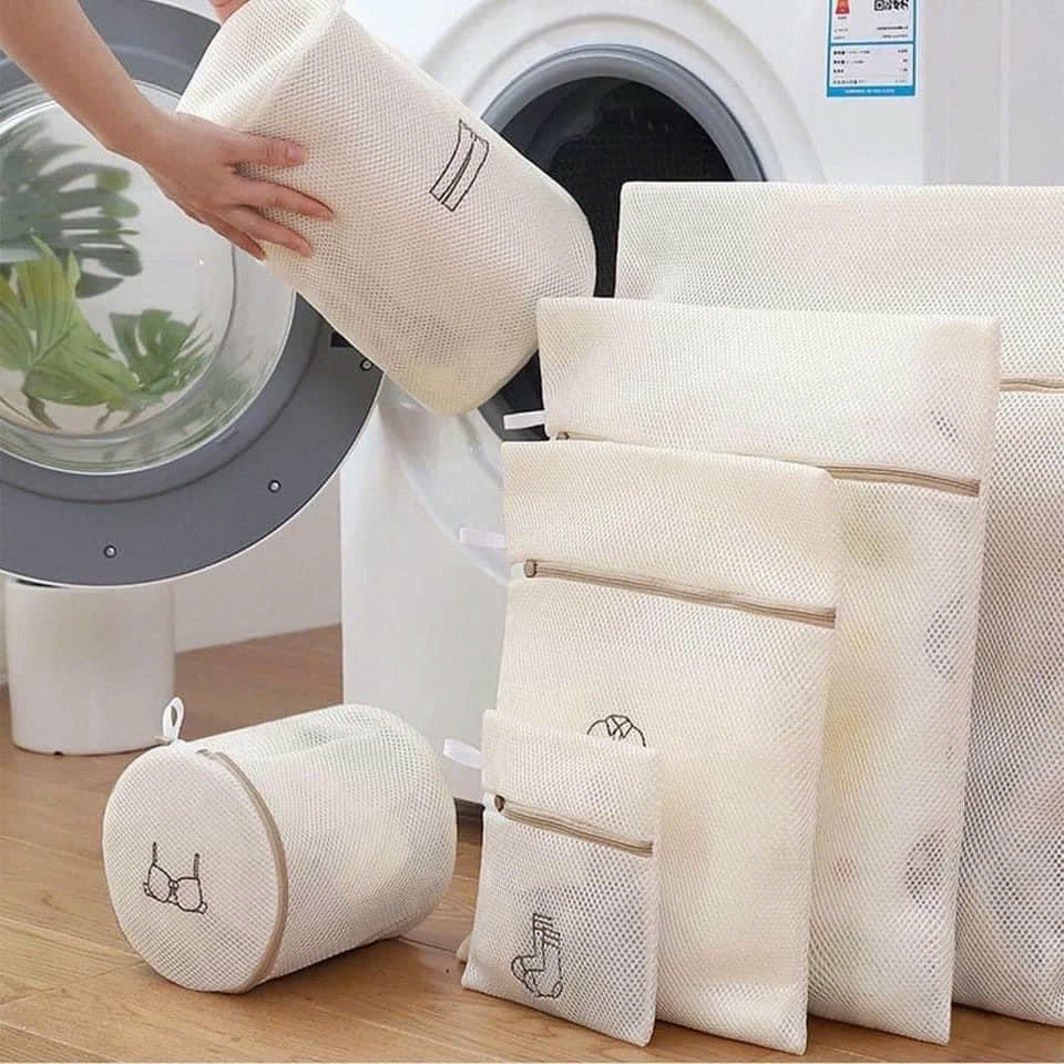 Set 6 Túi Giặt Cao Cấp 3 Lớp Quần Áo, Đồ Lót Cho Máy Giặt Túi Lưới Giặt Quần Áo Đồ Lót Máy Giặt Có khóa 3 Lớp