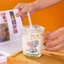 Cốc pha sữa thuỷ tinh chia vạch có nắp và ống hút, CỐC CHIA VẠCH - MÃ: COC0024