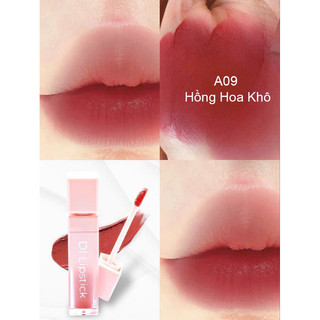[11.11 MUA 2 TẶNG 1] A09- HỒNG HOA KHÔ Son DI Cosmetic Chính Hãng Siêu Lì Không Chì