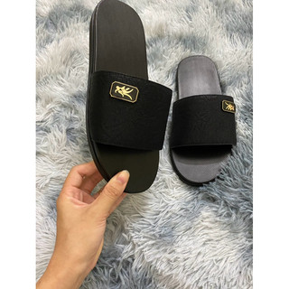 Dép nam quai ngang chất Liệu da xít chống thấm nước , bề mặt nhám , đế cao su 2 lớp dập chữ FASHION
