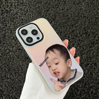 Ốp Lưng Iphone Mặt Nhám Đổi Màu Gradient Em Bé Nín Dành Cho iP 6/7/8/plus/x/xr/xs/11/12/13/14/15/16/pro max - dm2016