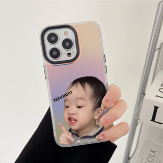 Ốp Lưng Iphone Mặt Nhám Đổi Màu Gradient Em Bé Nín Dành Cho iP 6/7/8/plus/x/xr/xs/11/12/13/14/15/16/pro max - dm2016