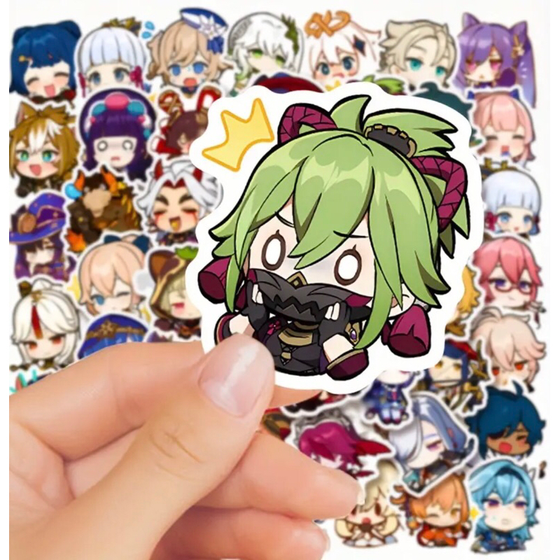 60 sticker GHENSHIN IMPACT trang trí sổ tay dụng cụ học tập cặp sách điện thoại ốp lưng.