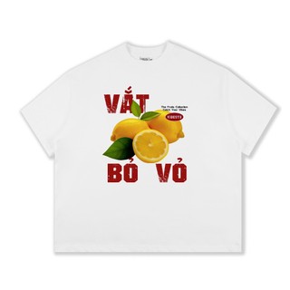 Áo Thun  Trái Cây", Form Boxy Rộng Unisex 250Gsm 100% Cotton