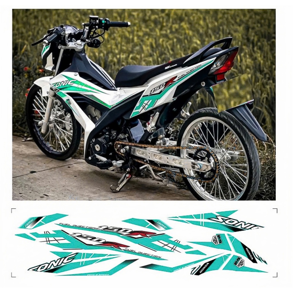 tem rời sonic 150 cao cấp chất liệu in 3 lớp chống nước không phai màu nhãn dán decal.