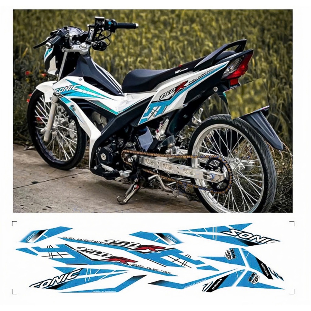 tem rời sonic 150 cao cấp chất liệu in 3 lớp chống nước không phai màu nhãn dán decal.