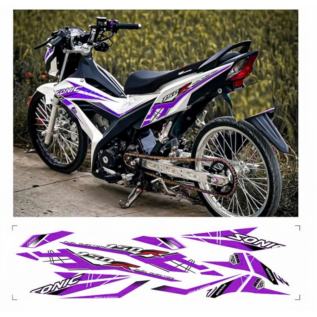 tem rời sonic 150 cao cấp chất liệu in 3 lớp chống nước không phai màu nhãn dán decal.