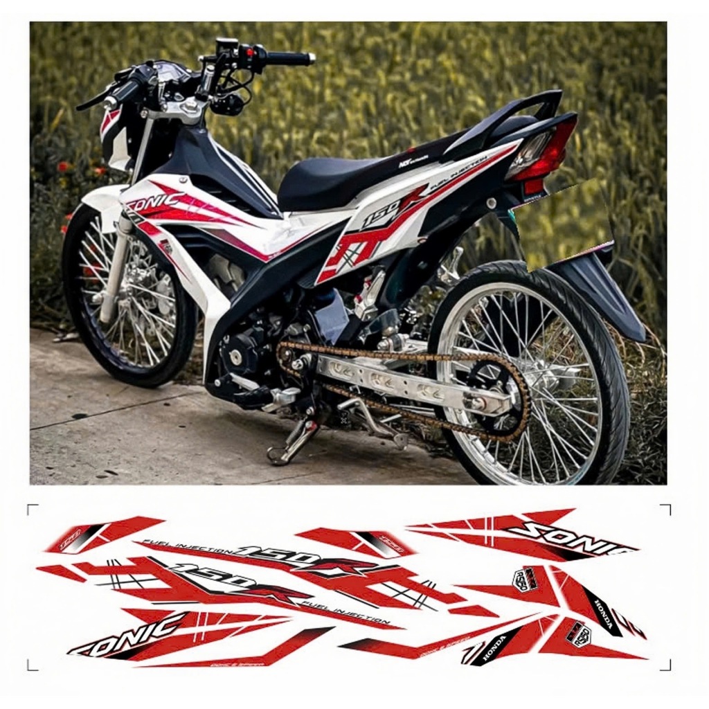 tem rời sonic 150 cao cấp chất liệu in 3 lớp chống nước không phai màu nhãn dán decal.