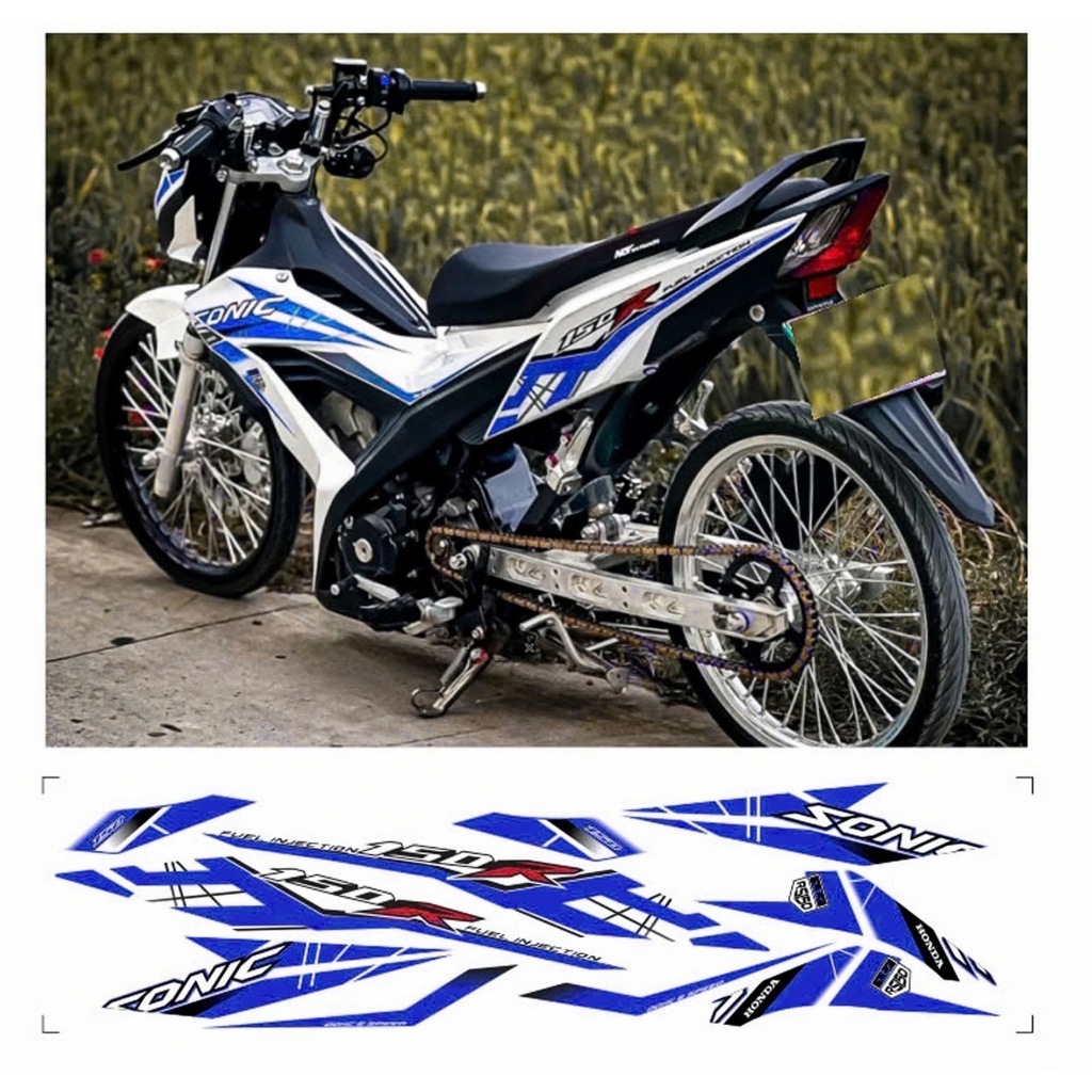 tem rời sonic 150 cao cấp chất liệu in 3 lớp chống nước không phai màu nhãn dán decal.