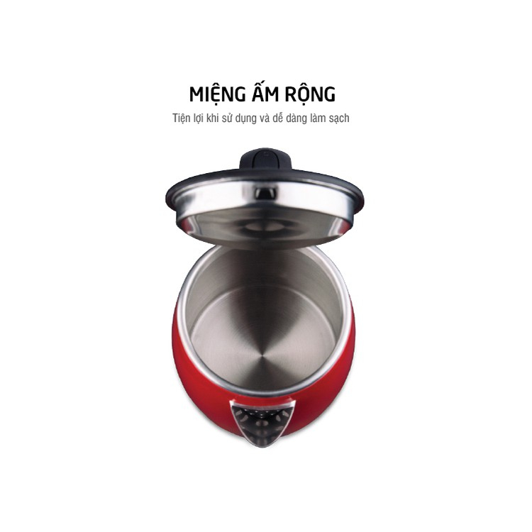 Ấm đun siêu tốc 2 lớp LocknLock Electric Kettle EJK731 2 Màu 1.7L-1800W, đế xoay 360 độ - K-MALL