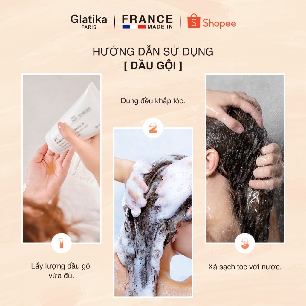 Ảnh Dầu gội làm sạch và giảm rụng tóc Glatika Hair Technique Shampoo 200ml 3