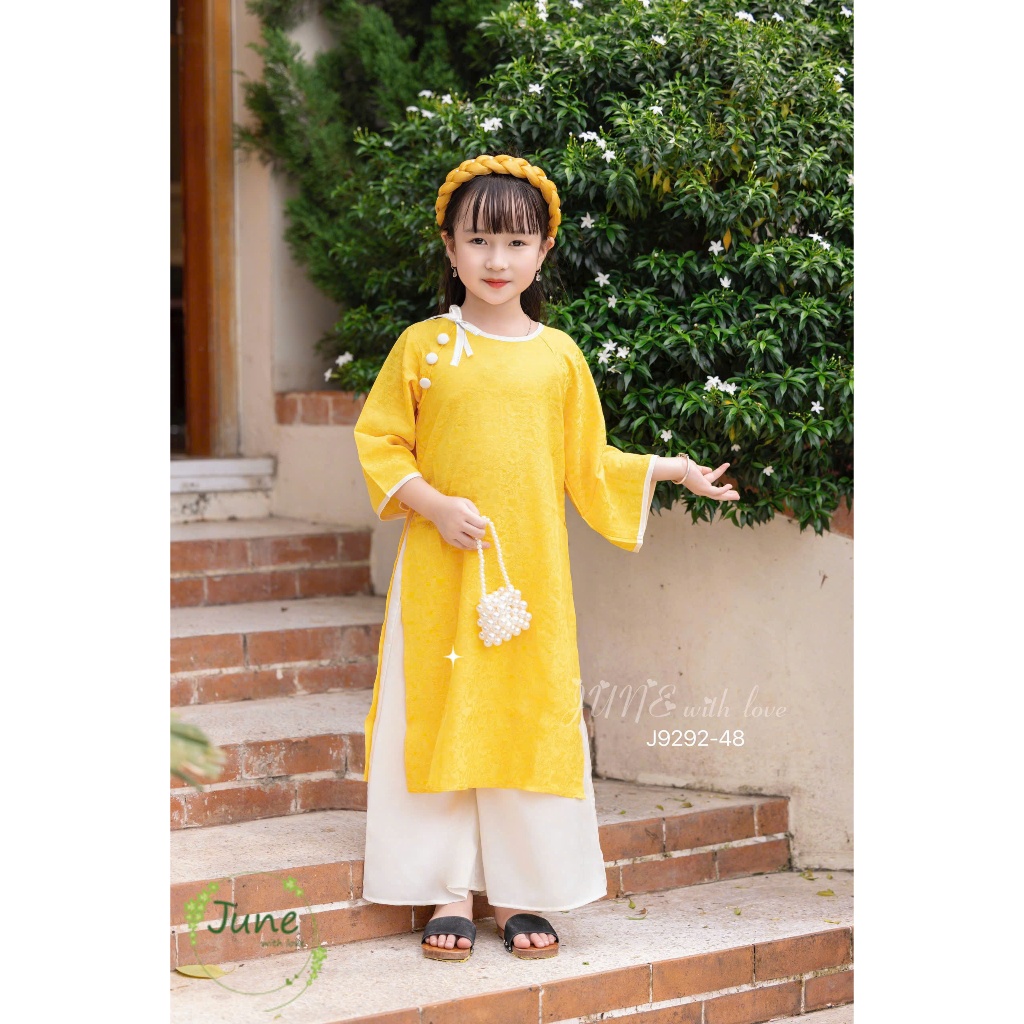 (10-30kg) Áo Dài Bé Gái Xinh Xắn, Điệu Đà June J6712 J6744 J8123 J7130 J7164 J7227 J9292 J7793 J8737