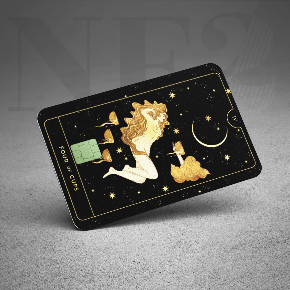 Miếng Dán Trang Trí TAROT CUPS (BỘ 1) - Sticker Thẻ ATM (Thẻ Chung Cư, Thẻ Xe, Debit, Credit) NF2