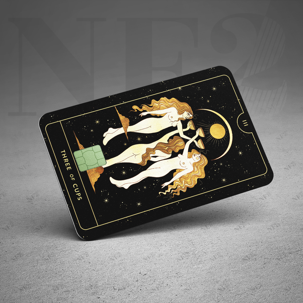 Miếng Dán Trang Trí TAROT CUPS (BỘ 1) - Sticker Thẻ ATM (Thẻ Chung Cư, Thẻ Xe, Debit, Credit) NF2