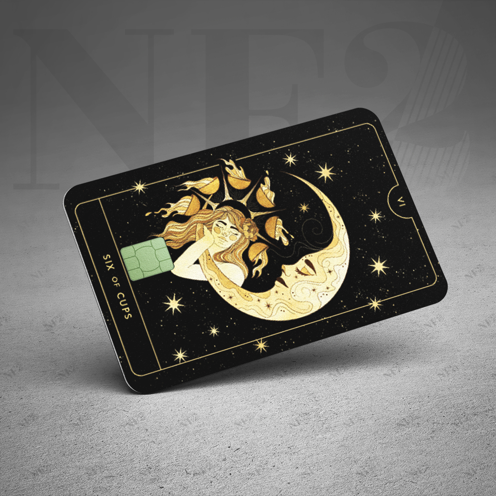 Miếng Dán Trang Trí TAROT CUPS (BỘ 1) - Sticker Thẻ ATM (Thẻ Chung Cư, Thẻ Xe, Debit, Credit) NF2