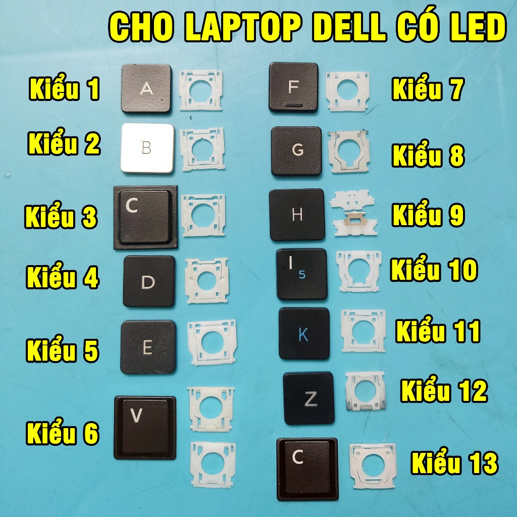 Keycap Phím lẻ - Xương phím + nút cho các dòng laptop Dell Inspiton ...