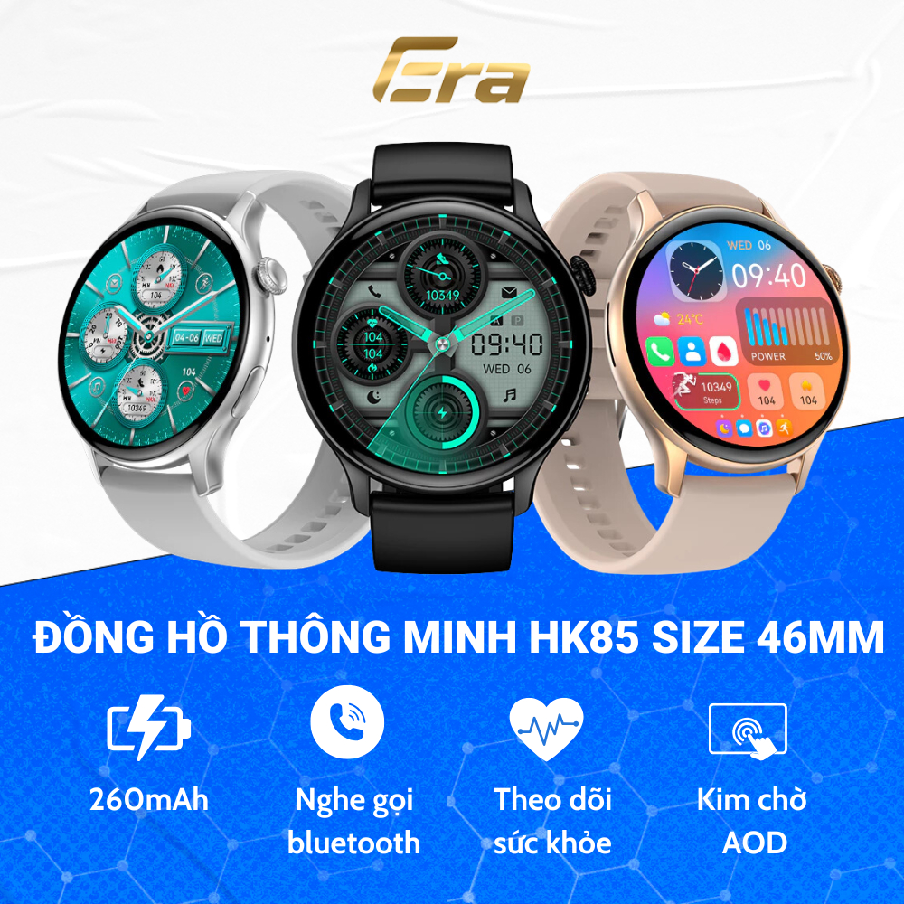 Đồng hồ nam HK85 GEN2 màn hình Amoled Size 46mm, Smartwatch kết nối ...
