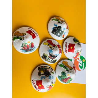 combo rẻ Keychan Hít Nón lá 5 cm Fridge Magnet (3 vị trí)