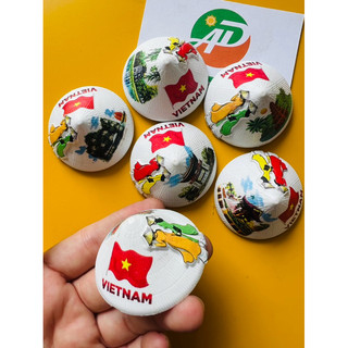 combo rẻ Keychan Hít Nón lá 5 cm Fridge Magnet (3 vị trí)