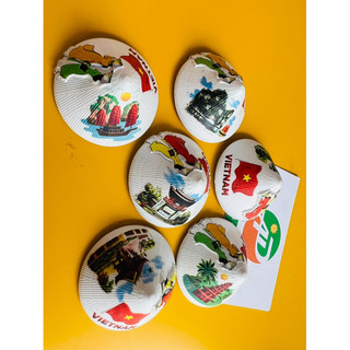 combo rẻ Keychan Hít Nón lá 5 cm Fridge Magnet (3 vị trí)