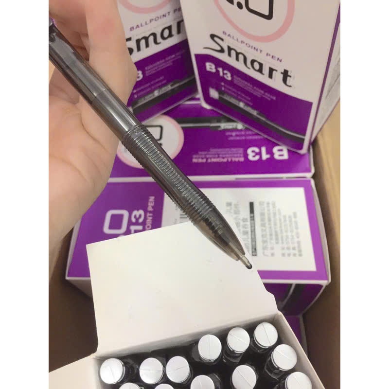 Bút bi BAOKE Smart B13 ngòi 1.0mm - Nắp bấm tiện lợi (Hộp 48c - Loại 1 )