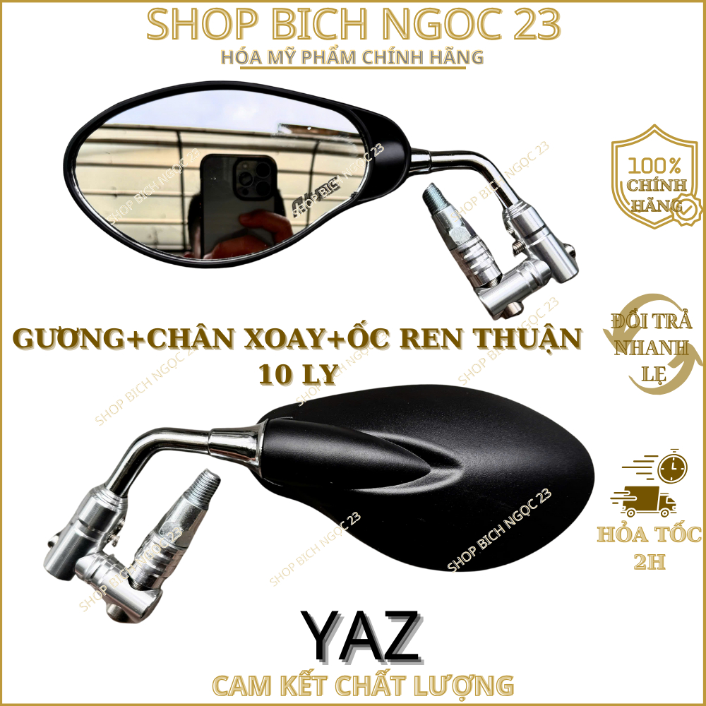 Gương chiếu hậu xe máy kiểu xoay nhôm 360 độ VARIO ,AB,VISION,WINNER,WARE,DREAM..