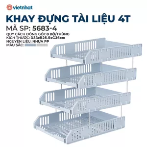 Kệ đựng tài liệu để bàn a4 văn phòng phẩm 5683 - khay kệ đựng tài liệu hồ sơ văn phòng tiện lợi - decor bàn học