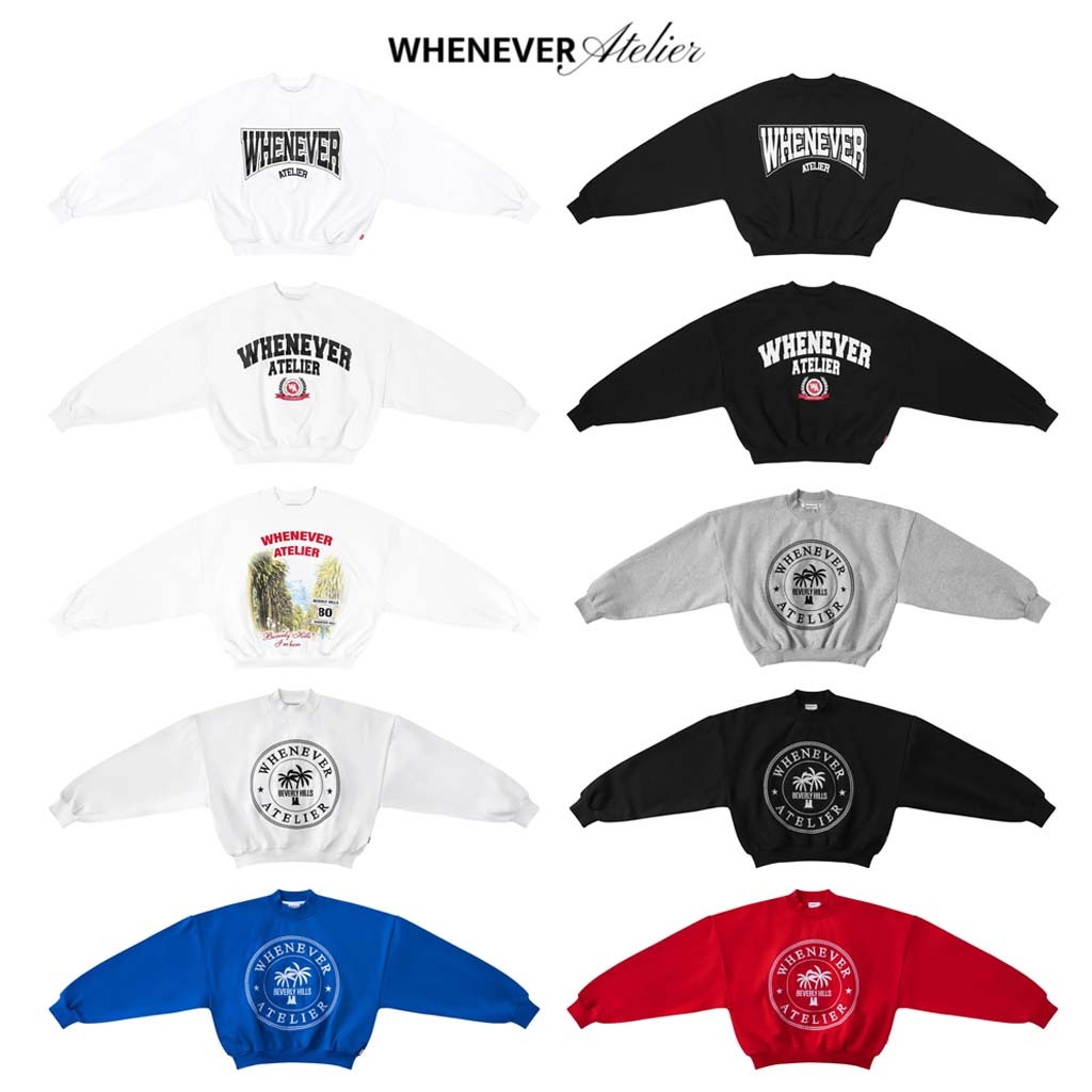 Whenever - Áo Sweater Whenever Form Boxy Vải Nỉ 100% Cotton - Thời ...
