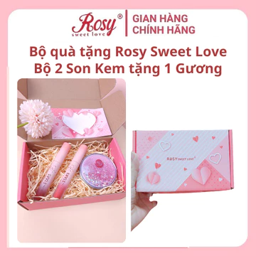 [Tặng kèm gương/cọ] Bộ quà tặng Son Rosy loại 2 son kem, Son kem lì, bền màu, không trôi, chính hãng