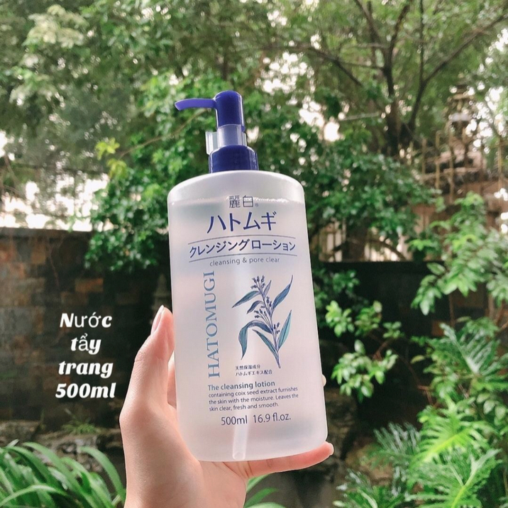 Tẩy Trang Dưỡng Trắng Nhẹ Dịu Hatomugi Nhật Bản 500ml