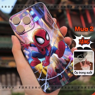 Miếng dán Skin Mặt lưng Sau full viền Người Nhện MS02 Dành Cho 16 pro max 15 pro max 14 pro max 13 pro max