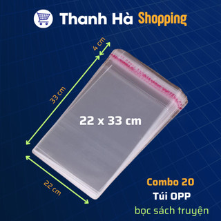 Túi OPP bọc sách truyện phù hợp với mọi loại sách và truyện tranh - Túi bóng kính dán miệng