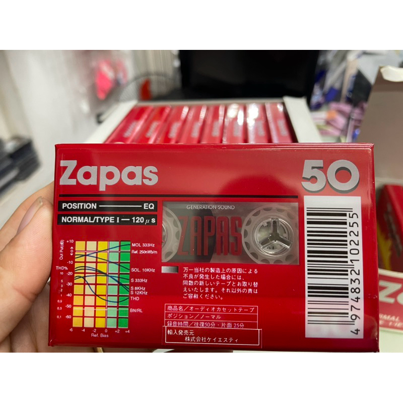 5 Băng Cassette Nhật Zapas 50 (Băng Mới Nguyên Seal)