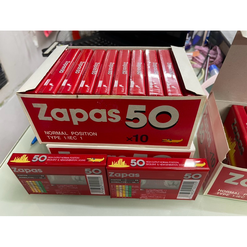 5 Băng Cassette Nhật Zapas 50 (Băng Mới Nguyên Seal)