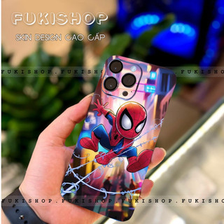 Miếng dán Skin Mặt lưng Sau full viền Người Nhện MS02 Dành Cho 16 pro max 15 pro max 14 pro max 13 pro max
