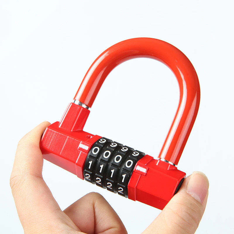 Khóa 4 số chữ U không cần chìa, khóa chữ U HD chống trộm hiệu quả