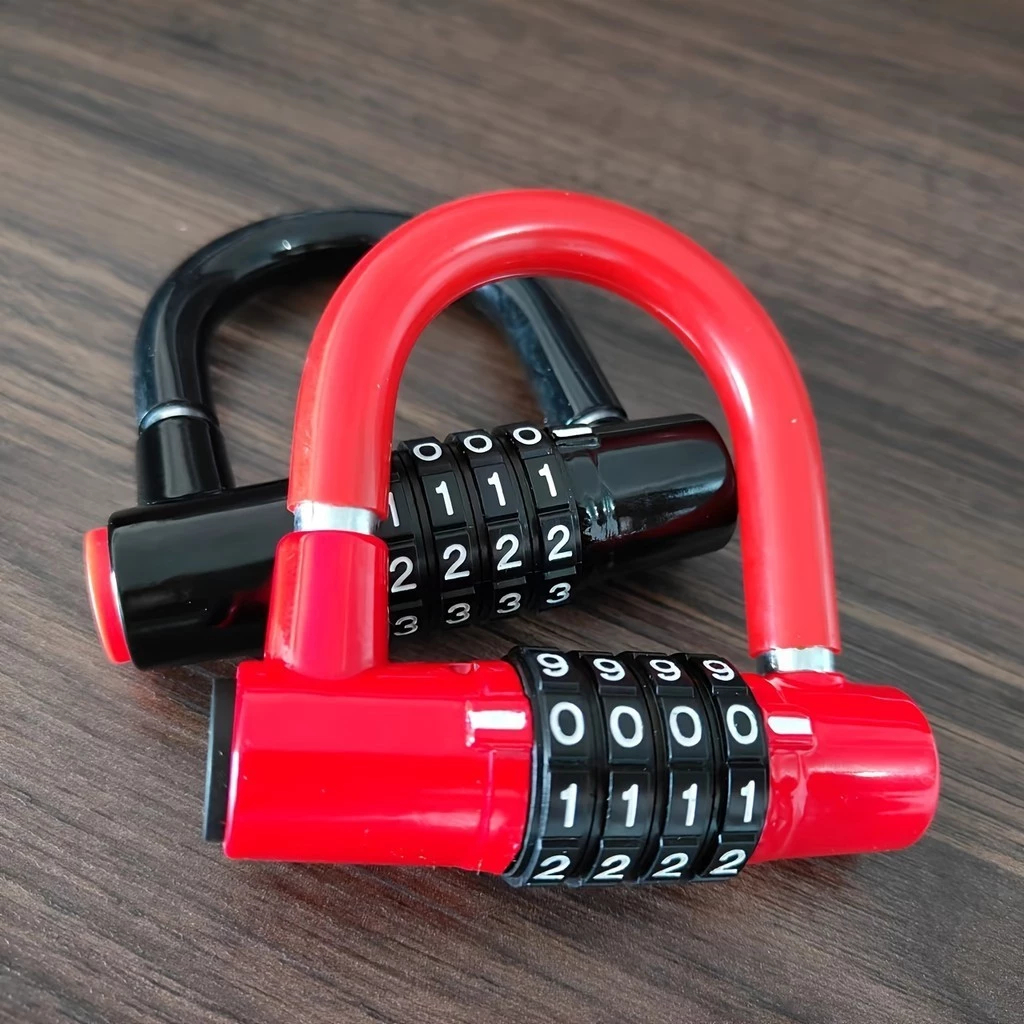 Khóa 4 số chữ U không cần chìa, khóa chữ U HD chống trộm hiệu quả