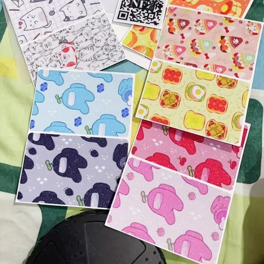 Miếng Dán Trang Trí COLORFUL AMONG US - Sticker Thẻ ATM (Thẻ Chung Cư, Thẻ Xe, Debit, Credit) NF2