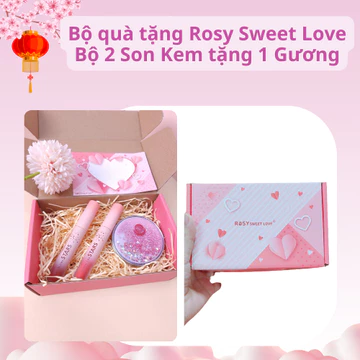 [Tặng kèm gương] Bộ quà tặng Son Rosy loại 2 son kem, Son kem lì, bền màu, không trôi, chính hãng
