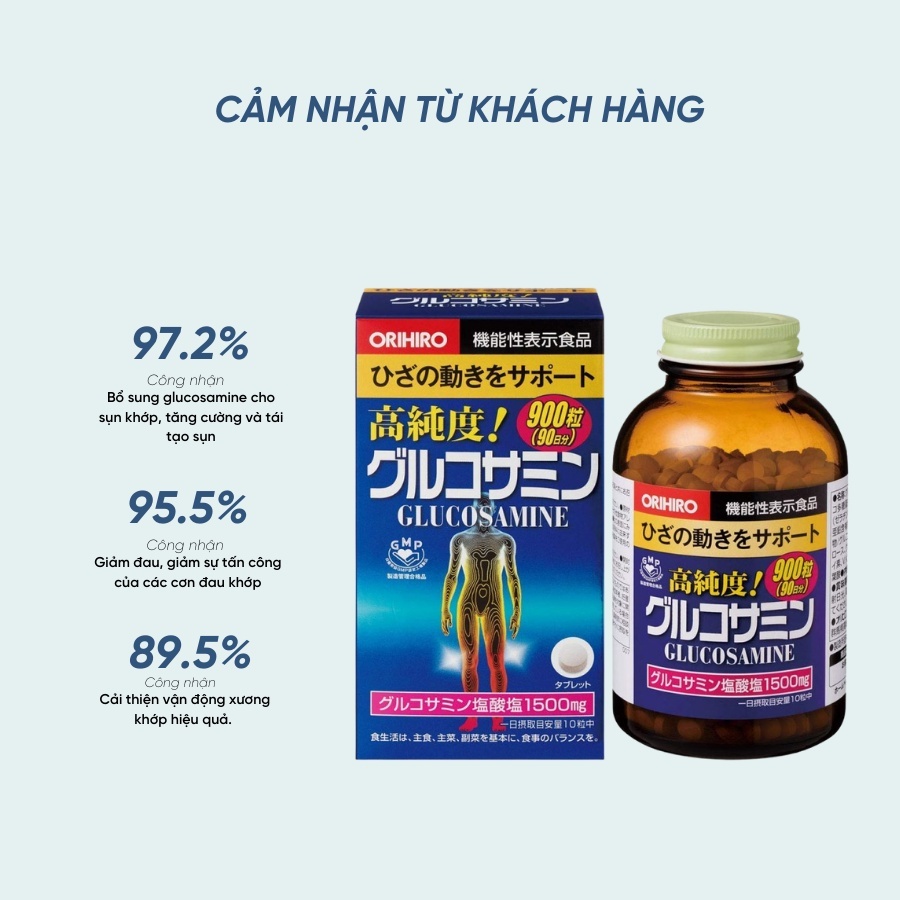 Viên uống glucosamine orihiro 900 viên, 950 viên Nhật Bản