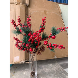 combo 3 cành đào đông tuyết 💥 đào đông noel- đào đông lá thông
