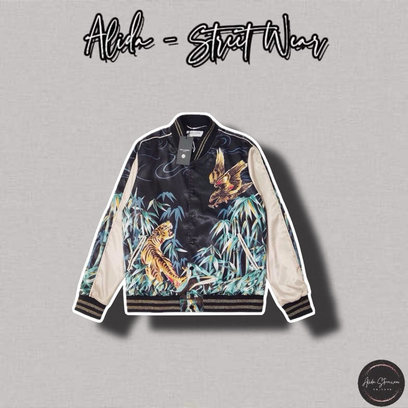 ⚡️[Hight Quality] Áo Khoác Sa1n1 Lau1n  Paris SS16 Tiger & Eagle Jacket - Collar Harry Style Điểm Nhấn Đại Bàng Cao Cấp