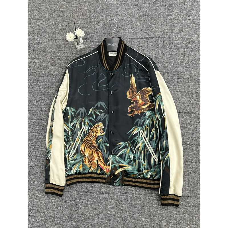 ⚡️[Hight Quality] Áo Khoác Sa1n1 Lau1n  Paris SS16 Tiger & Eagle Jacket - Collar Harry Style Điểm Nhấn Đại Bàng Cao Cấp