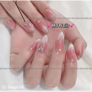 Nail Box thiết kế mắt mèo, gắn charm hồng siêu xinh M109