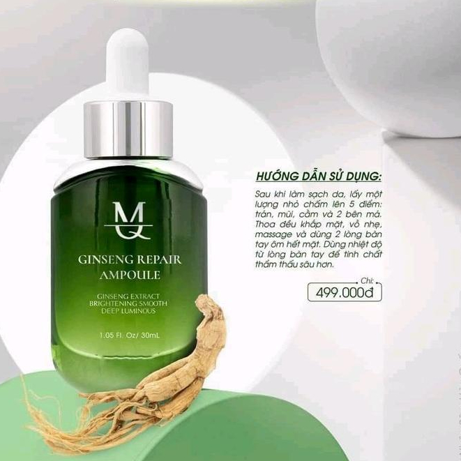 Ảnh Serum Căng Bóng Da MQ SKIN Korean Ginseng Ampoule Giúp Trắng Da Phục Hồi Da  30ml 3