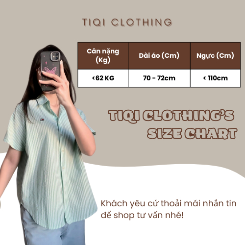 Áo Sơ Mi Nữ Kẻ Sọc Tay Ngắn Thêu Hình Xinh Xắn Chất Liệu Cotton Đũi Mềm Nhẹ Mát
